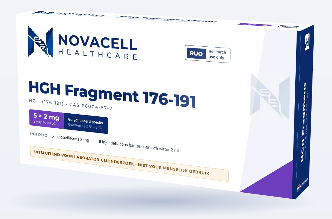 HGH Fragment 176-191 box, 5 vials of 2 mg with bacteriostatic water
